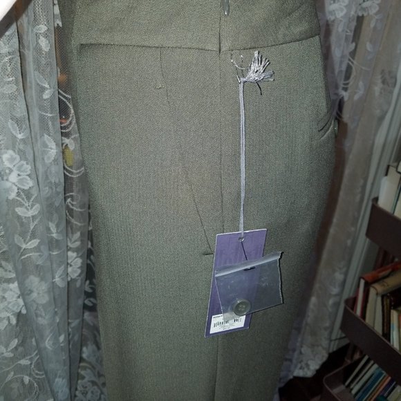 GORGEOUS FIT & DRAPE Jennifer Lopez "FOREST IVY" GREEN/Brownish Slacks NWT SZE 6 - Picture 5 of 10
